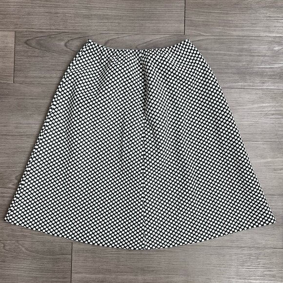 Vintage 70s Koko Knits California Polka Dot Knee Length Skirt Mod Go Go Size S - Picture 1 of 4
